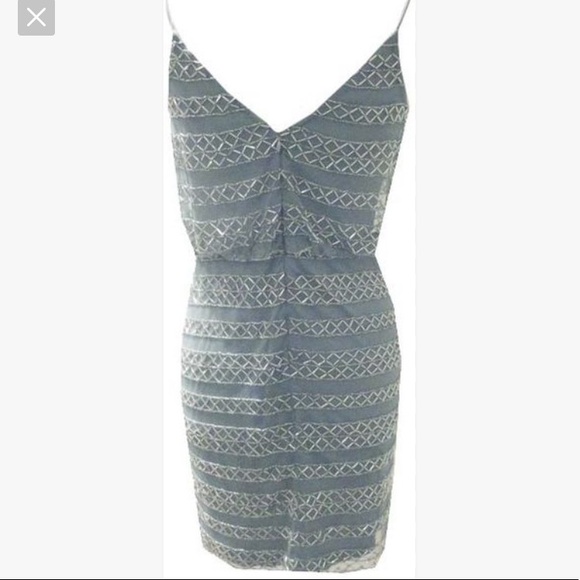 Adrianna Papell beaded slate blouson dress - Picture 6 of 8